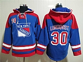 Rangers 30 Henrik Lundqvist Blue All Stitched Pullover Hoodie,baseball caps,new era cap wholesale,wholesale hats